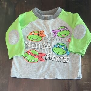 Nickelodeon Ninja Turtles Kids Shirt - Green and Gray